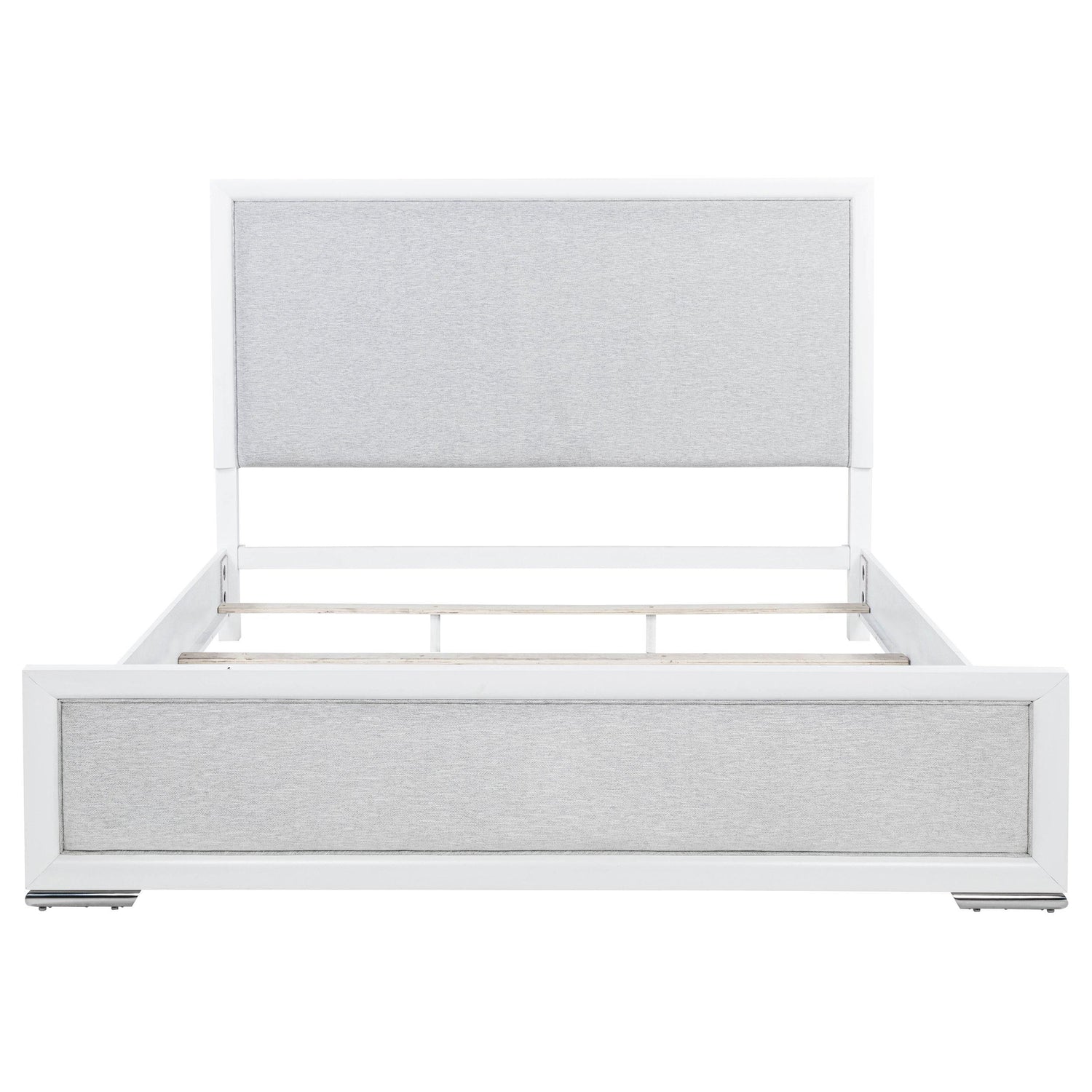 Gracemont 57-inch Eastern King Panel Bed Grey and White - 225071KE