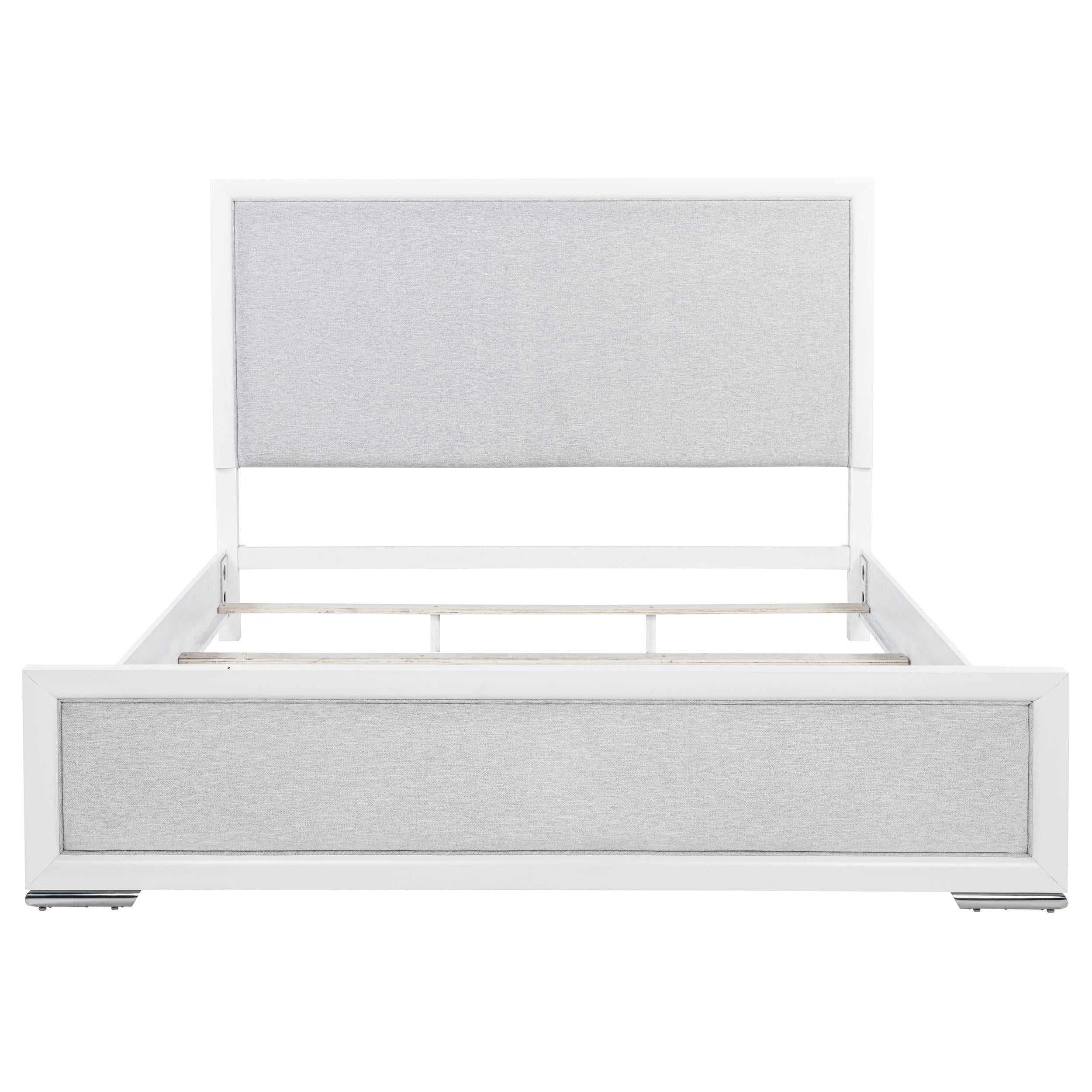 Gracemont 57-inch Eastern King Panel Bed Grey and White - 225071KE