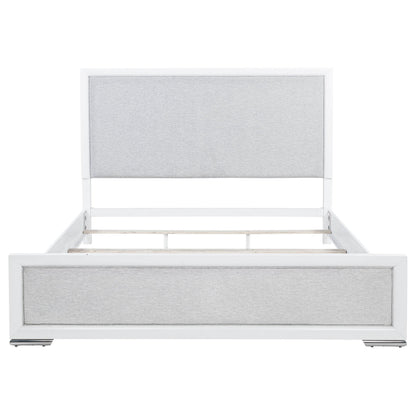 Gracemont 57-inch Eastern King Panel Bed Grey and White - 225071KE