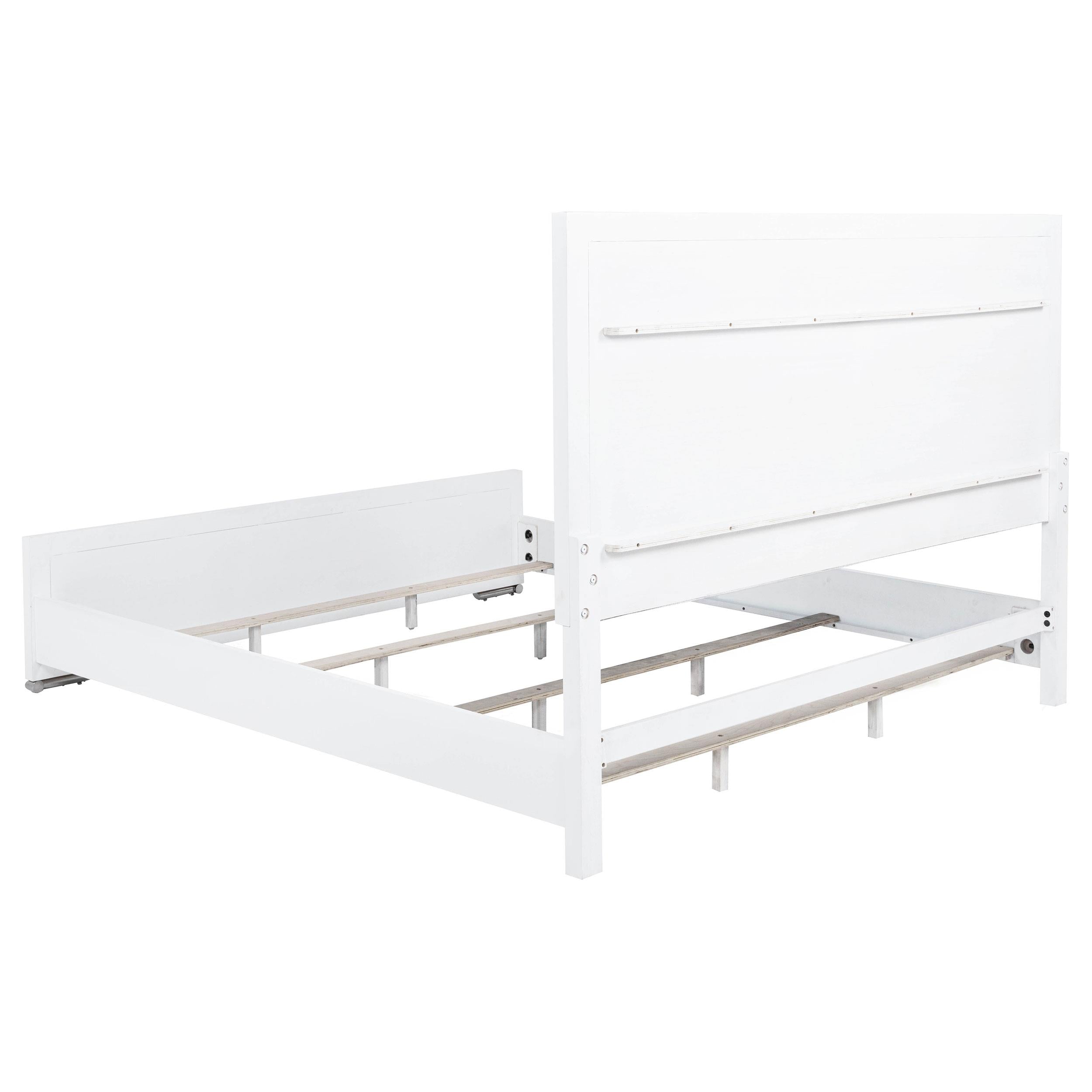 Gracemont 57-inch Eastern King Panel Bed Grey and White - 225071KE