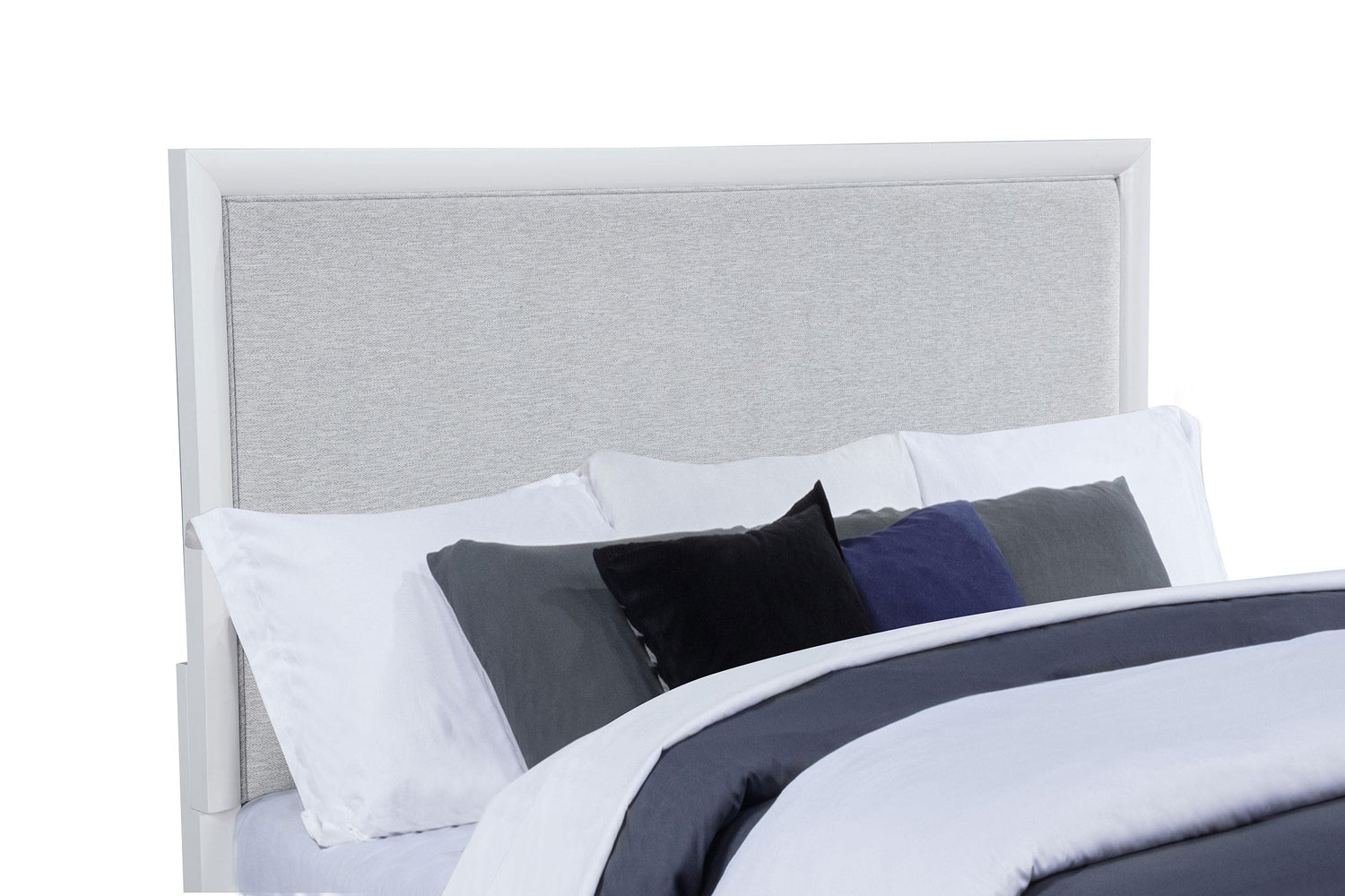 Gracemont 57-inch Eastern King Panel Bed Grey and White - 225071KE