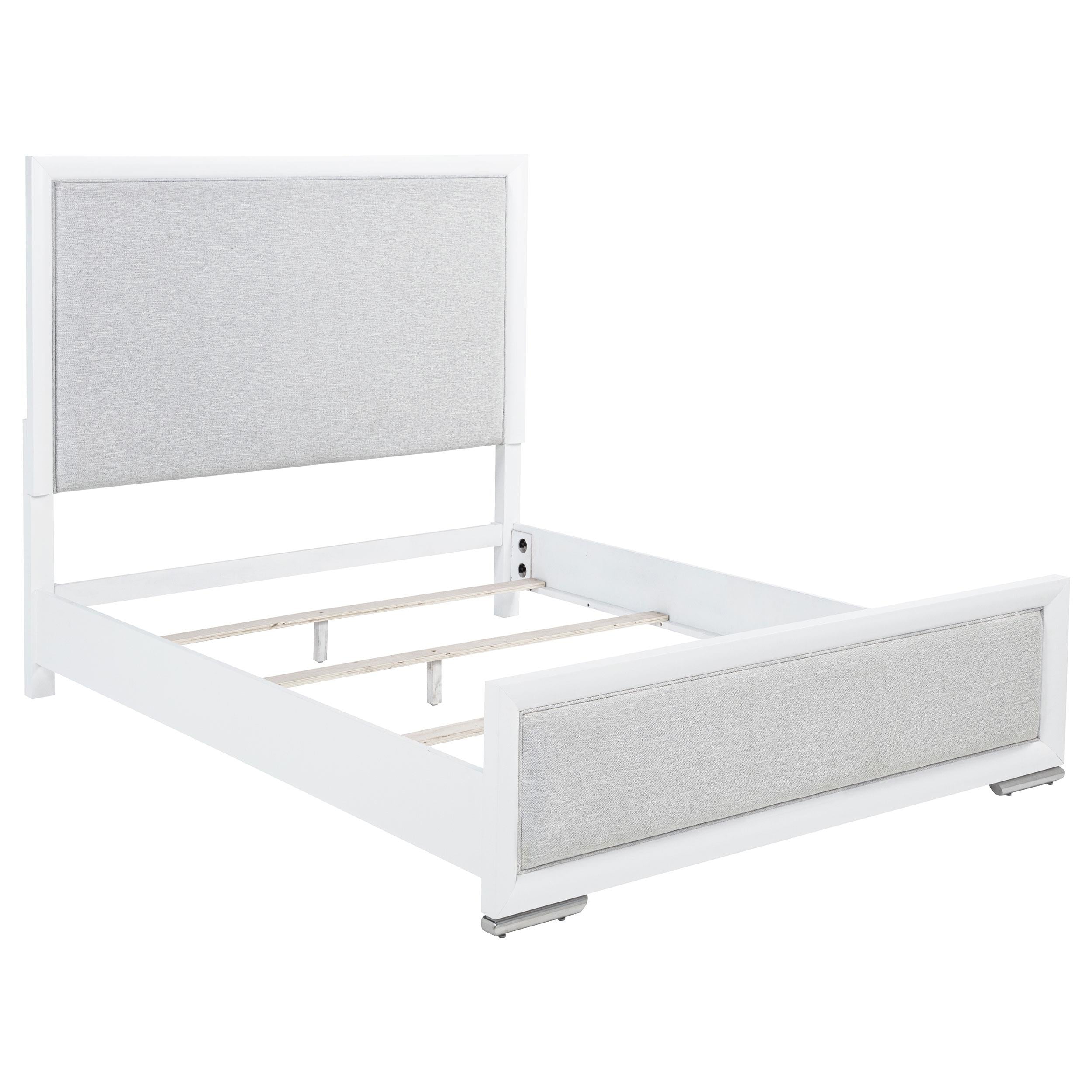 Gracemont 57-inch Queen Panel Bed Grey and White - 225071Q