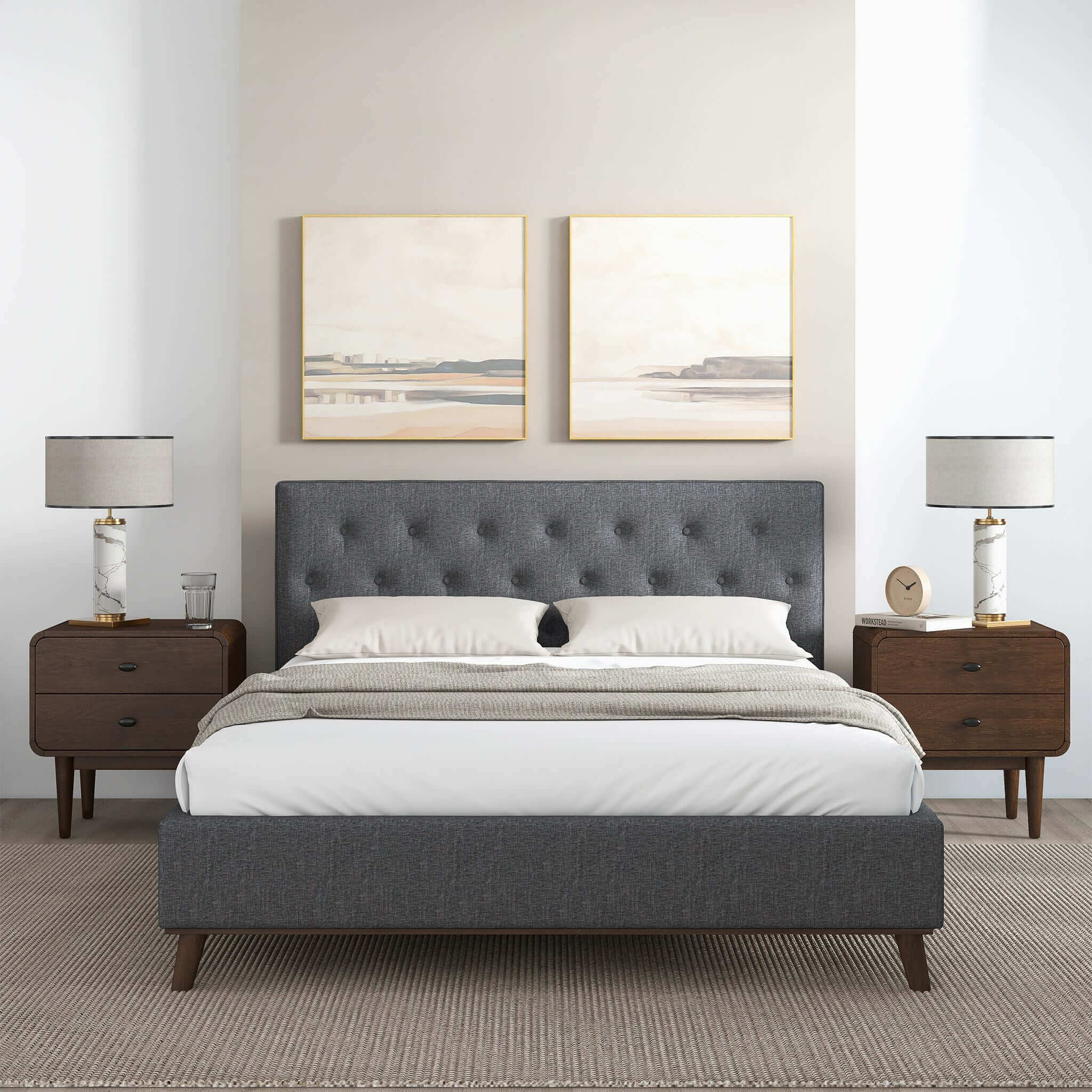 Graceville  King Fabric Platform Bed - BED00500302