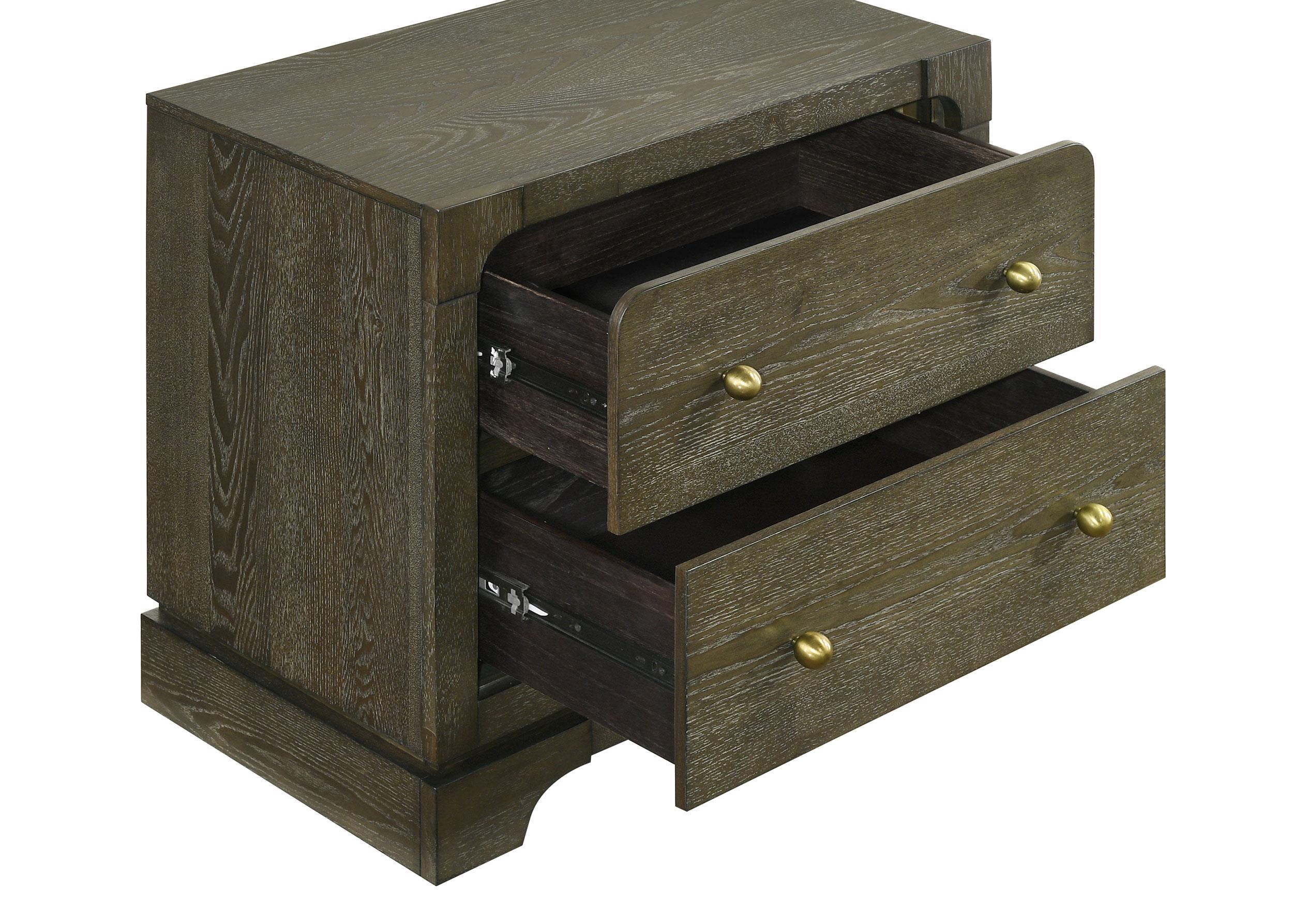 Gran Park 2-drawer Nightstand Bedside Table Dark Cocoa - 224932