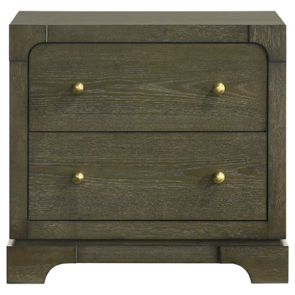 Gran Park 2-drawer Nightstand Bedside Table Dark Cocoa - 224932