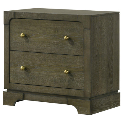 Gran Park 2-drawer Nightstand Bedside Table Dark Cocoa - 224932