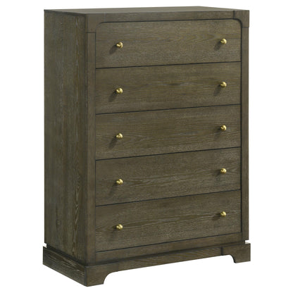 Gran Park 5-drawer Bedroom Chest of Drawers Dark Cocoa - 224935