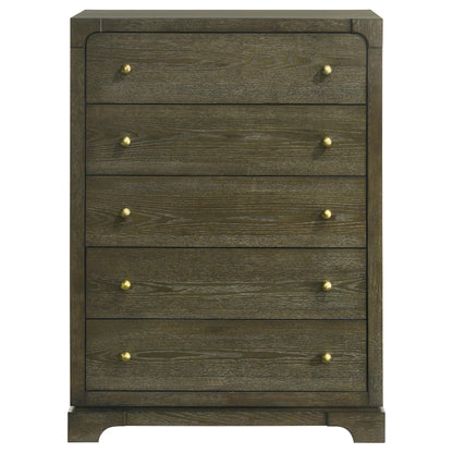Gran Park 5-drawer Bedroom Chest of Drawers Dark Cocoa - 224935