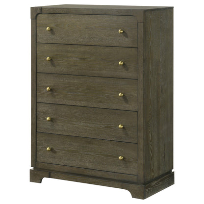 Gran Park 5-drawer Bedroom Chest of Drawers Dark Cocoa - 224935