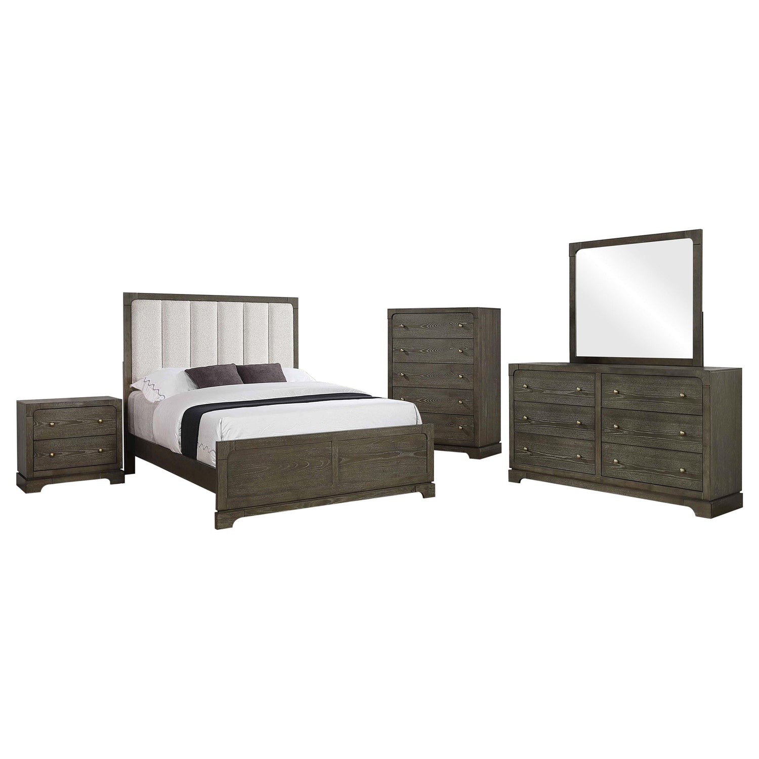 Gran Park 5-piece California King Bedroom Set Dark Cocoa - 224930KW-S5