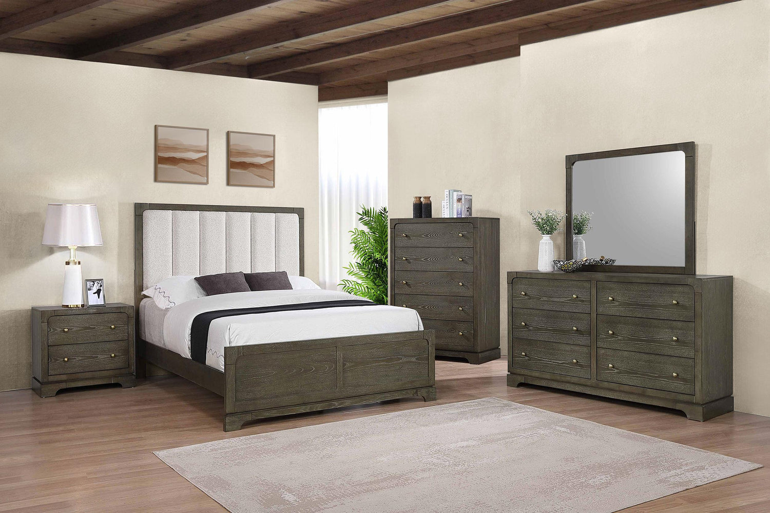 Gran Park 59-inch Queen Panel Bed Dark Cocoa - 224930Q