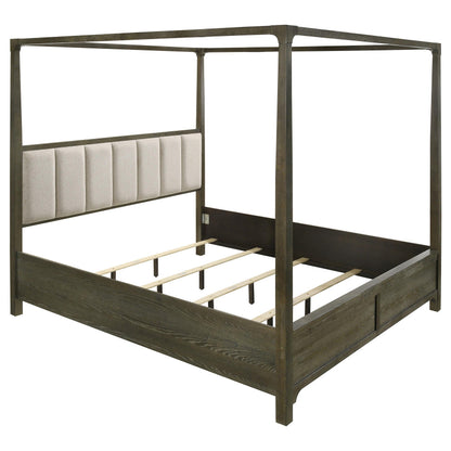 Gran Park Eastern King Four Poster Canopy Bed Dark Cocoa - 224931KE