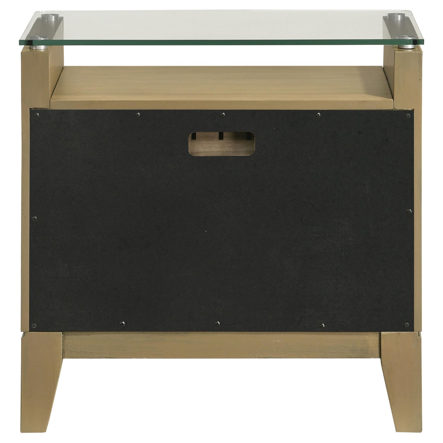 Granada 2-drawer Glass Top Nightstand Natural Pine - 224922