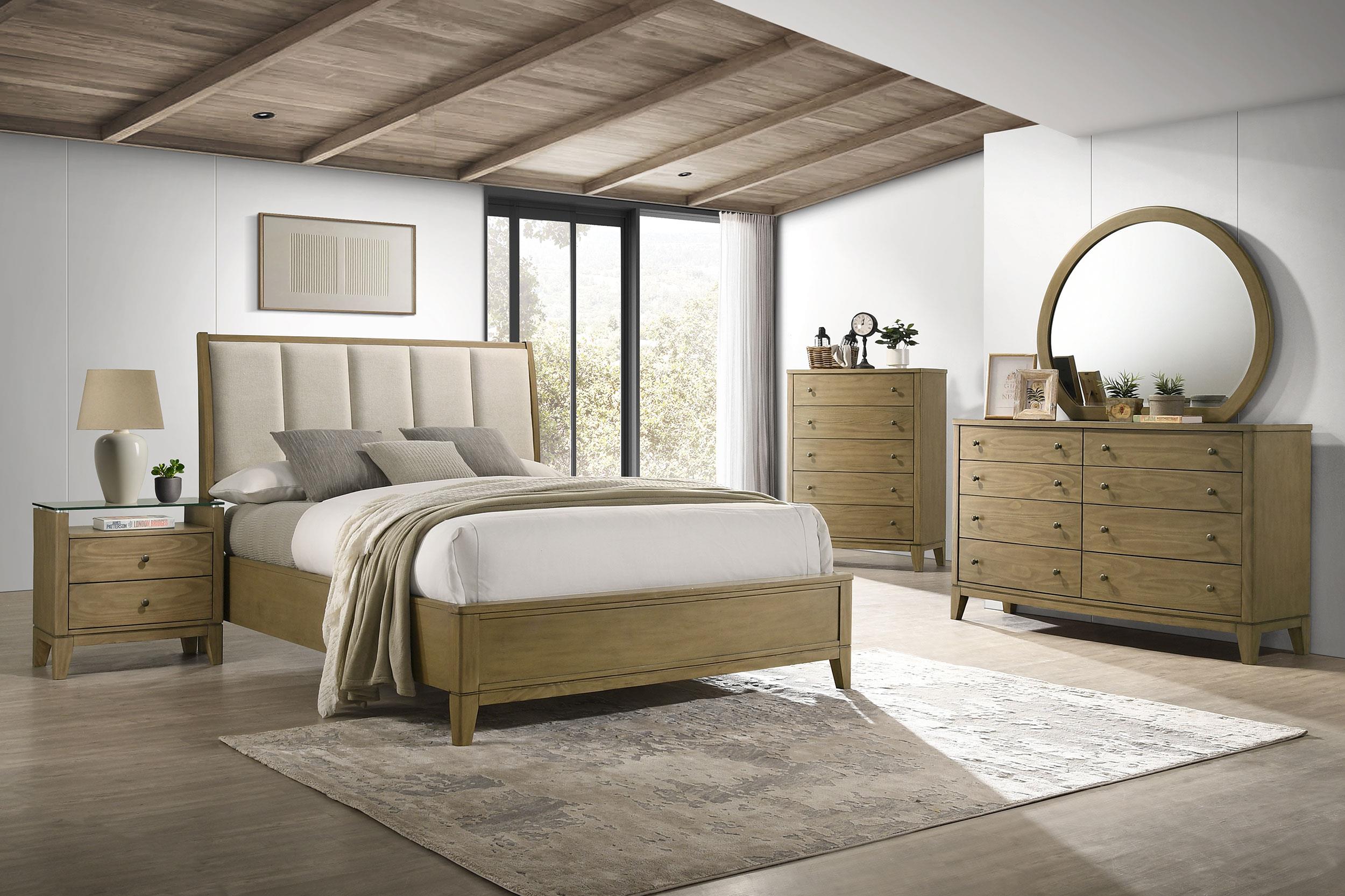 Granada 8-drawer Dresser and Mirror Natural Pine - 224923M