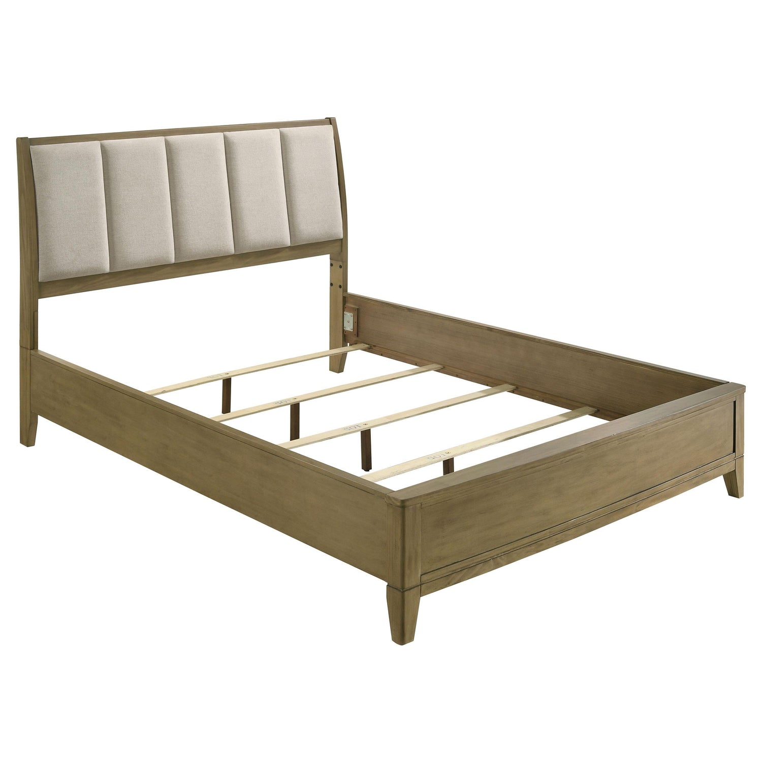 Granada Upholstered Eastern King Panel Bed Natural Pine - 224921KE