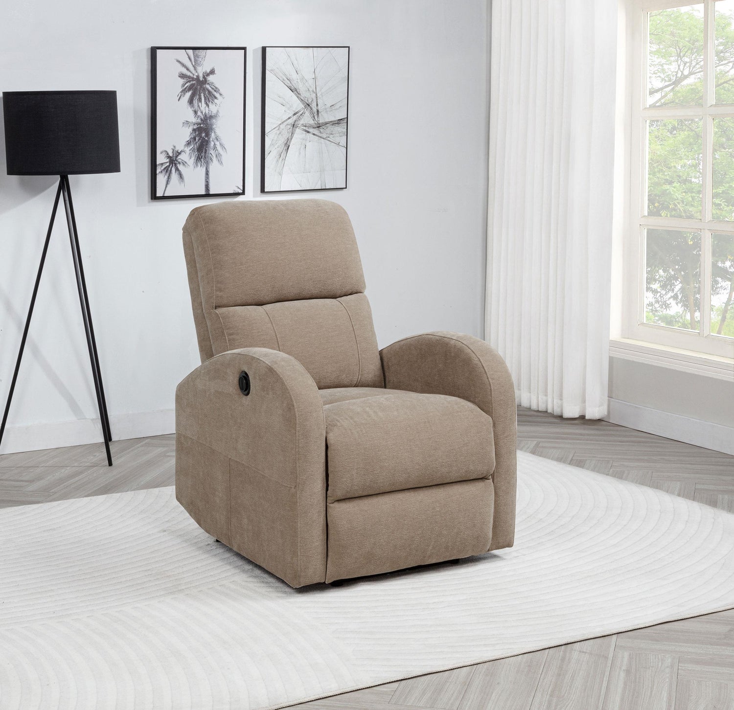 Grant Fabric Upholstered Power Recliner Chair Camel - 603303P