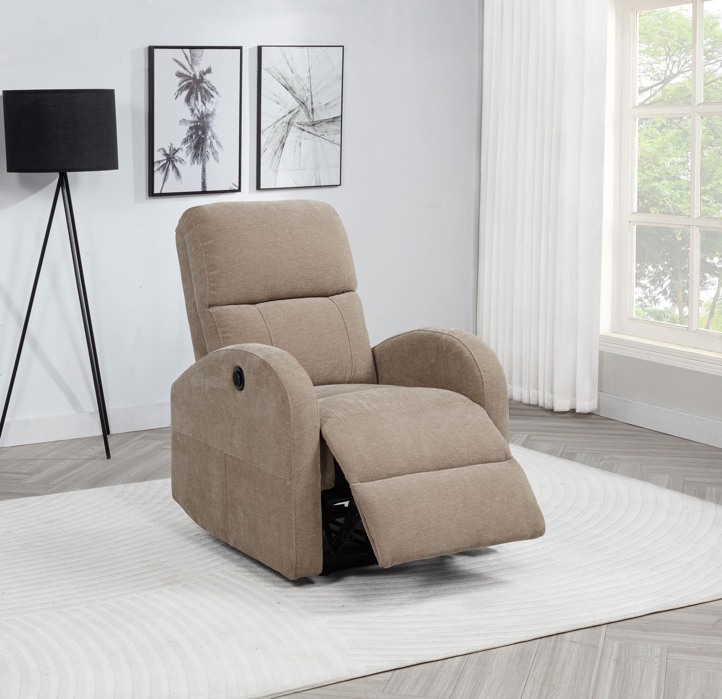 Grant Fabric Upholstered Power Recliner Chair Camel - 603303P