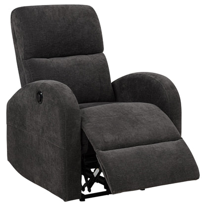 Grant Fabric Upholstered Power Recliner Chair Charcoal Grey - 603293P