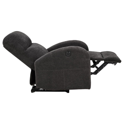 Grant Fabric Upholstered Power Recliner Chair Charcoal Grey - 603293P