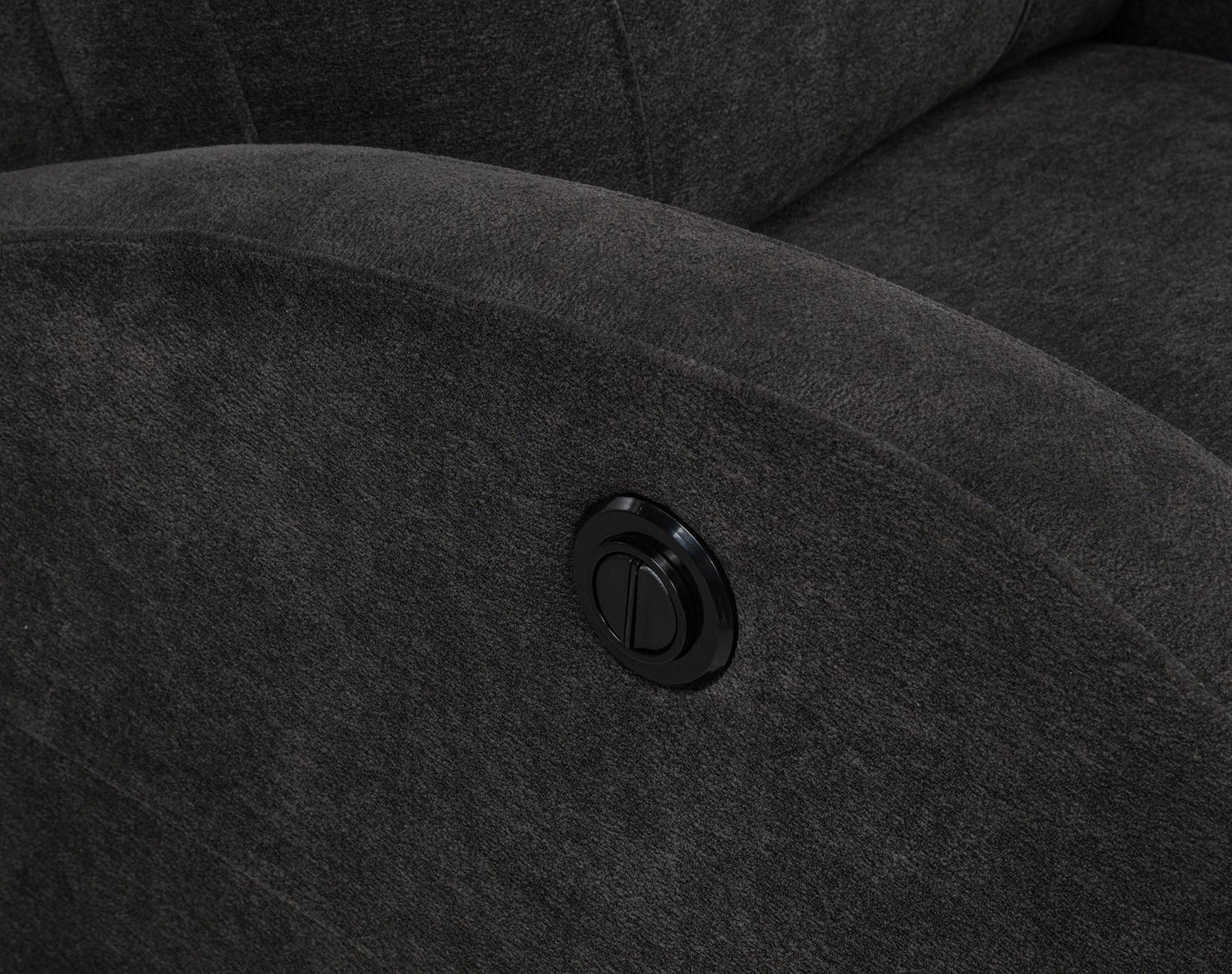 Grant Fabric Upholstered Power Recliner Chair Charcoal Grey - 603293P