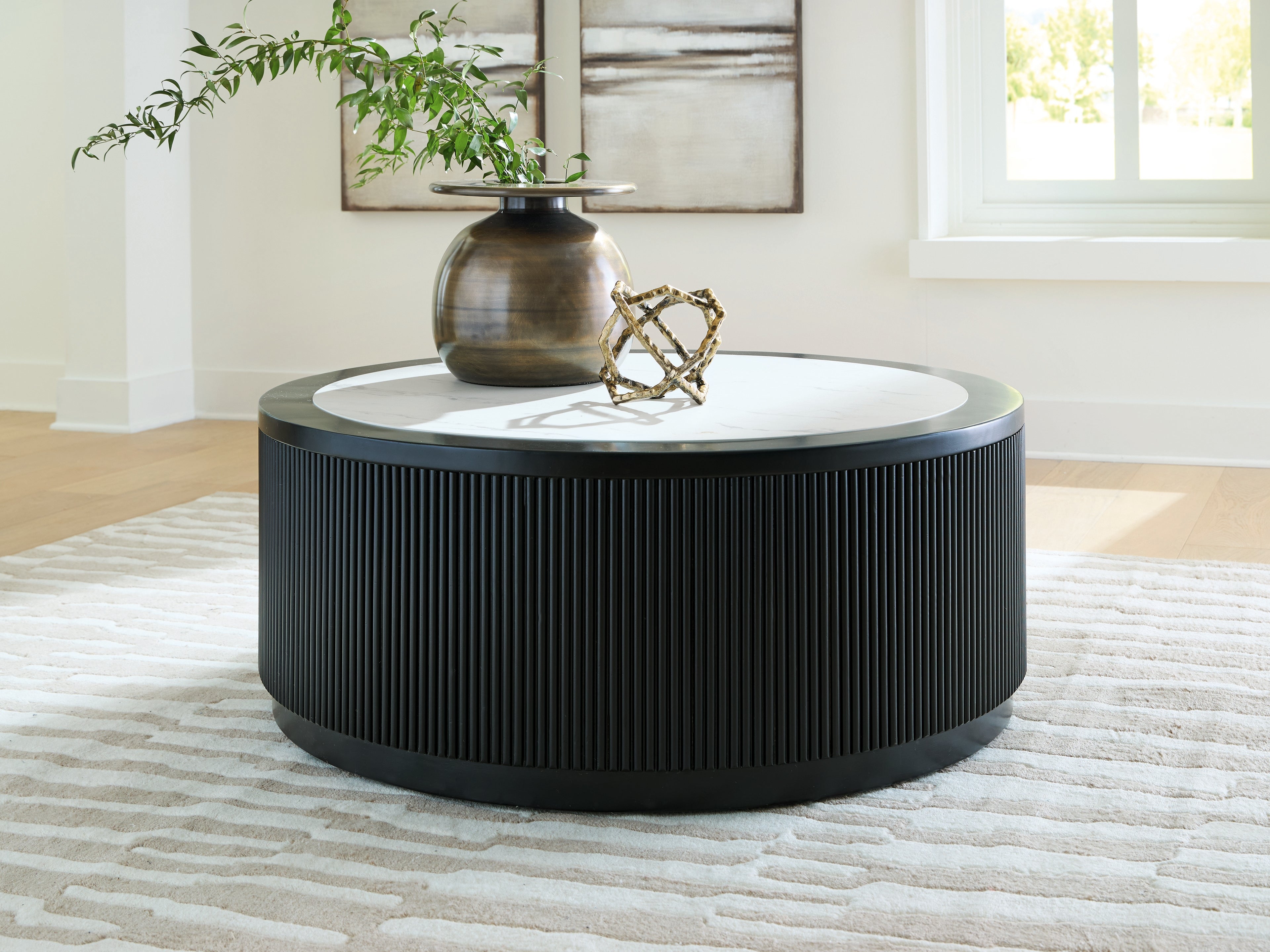 Grayman Black Coffee Table - T650-8