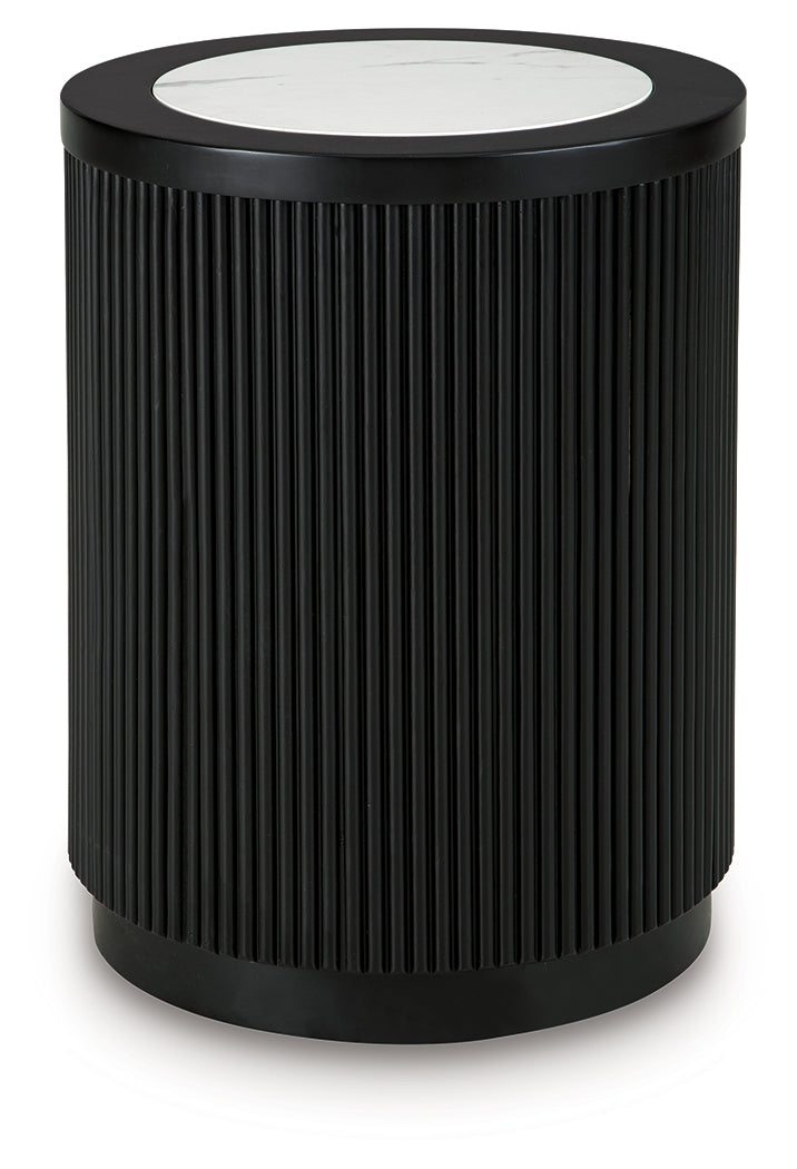 Grayman Black End Table - T650-6