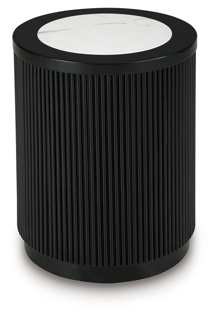 Grayman Black End Table - T650-6