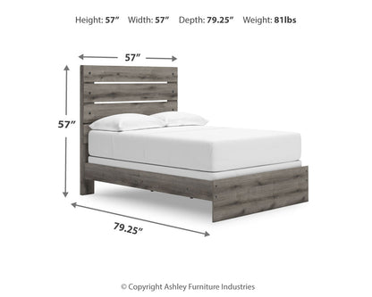 Graystorm Brown Gray Full Panel Bed - PCB2405B13