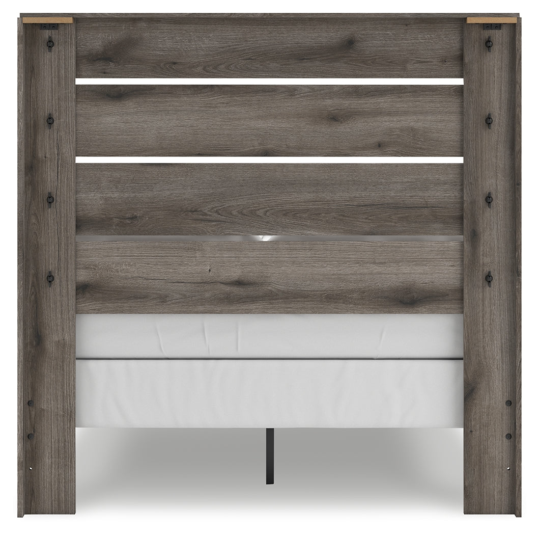 Graystorm Brown Gray Full Panel Bed - PCB2405B13