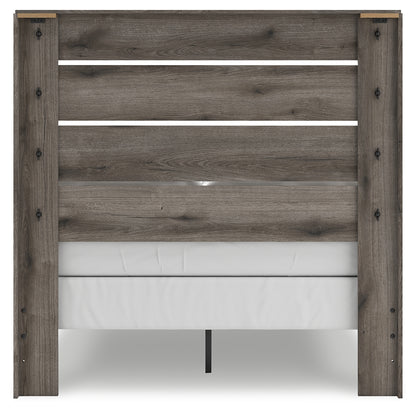 Graystorm Brown Gray Full Panel Bed - PCB2405B13