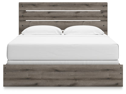Graystorm Brown Gray King Panel Bed - PCB2405B8