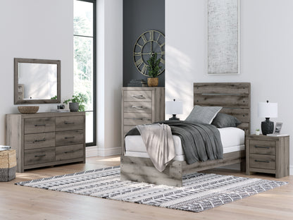 Graystorm Brown Gray Twin Panel Bed - PCB2405B12
