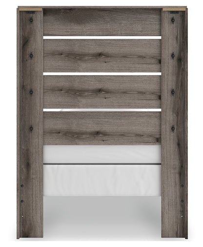 Graystorm Brown Gray Twin Panel Bed - PCB2405B12