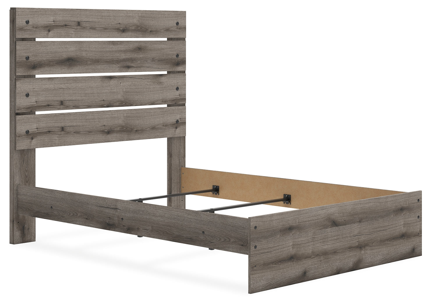 Graystorm Full Panel Bed with Mirrored Dresser and Chest in Brown Gray from Ashley - Luna Furniture