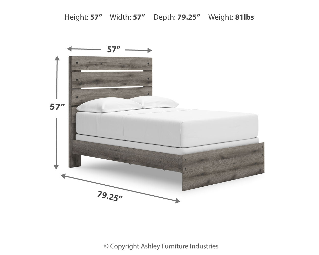 Graystorm Full Panel Bed with Mirrored Dresser and Chest in Brown Gray from Ashley - Luna Furniture