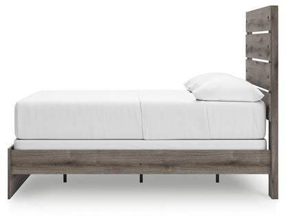 Graystorm Full Panel Bed with Mirrored Dresser in Brown Gray from Ashley - Luna Furniture