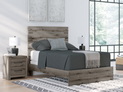 Graystorm Full Panel Bed with Mirrored Dresser in Brown Gray from Ashley - Luna Furniture