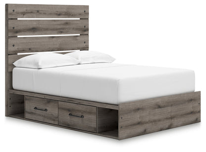 Graystorm Full Panel Bed with Storage with Dresser in Brown Gray from Ashley - Luna Furniture
