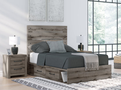 Graystorm Full Panel Bed with Storage with Dresser in Brown Gray from Ashley - Luna Furniture