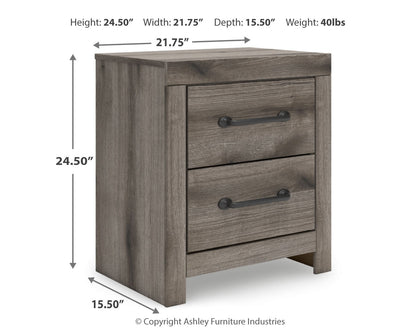 Graystorm Full Panel Bed with Storage with Mirrored Dresser and Nightstand in Brown Gray from Ashley - Luna Furniture