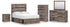 Graystorm Full Panel Bed with Storage with Mirrored Dresser, Chest and Nightstand in Brown Gray from Ashley - Luna Furniture