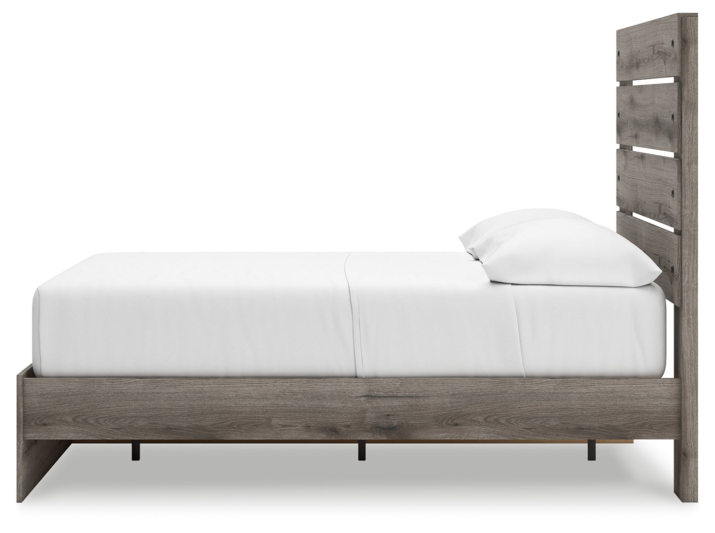 Graystorm Full Panel Bed with Storage with Mirrored Dresser in Brown Gray from Ashley - Luna Furniture
