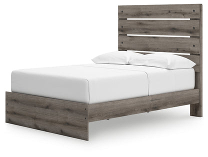Graystorm Full Panel Bed with Storage with Mirrored Dresser in Brown Gray from Ashley - Luna Furniture