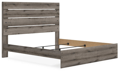 Graystorm King Panel Bed with Dresser and Nightstand in Brown Gray from Ashley - Luna Furniture