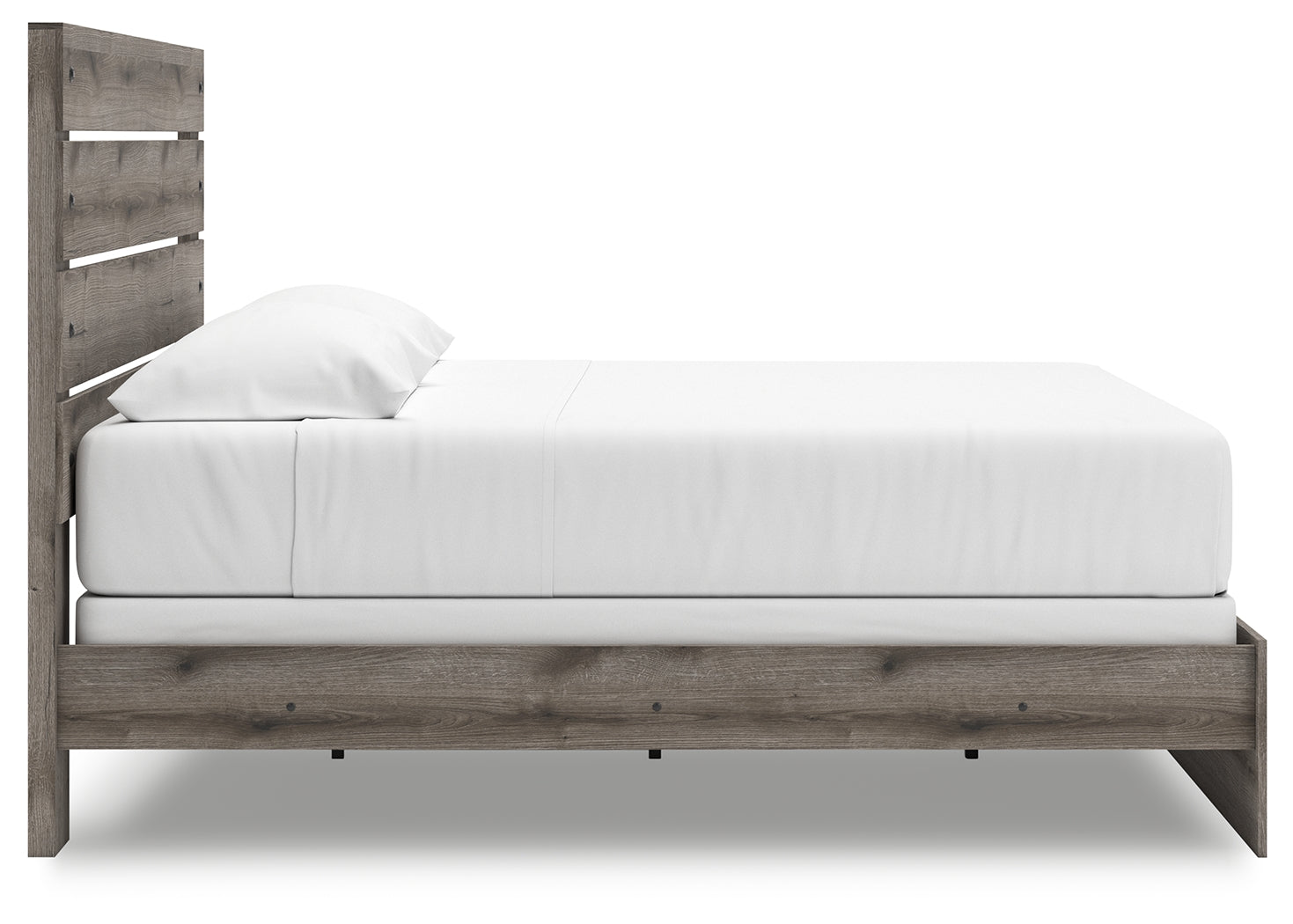 Graystorm King Panel Bed with Mirrored Dresser and Chest in Brown Gray from Ashley - Luna Furniture