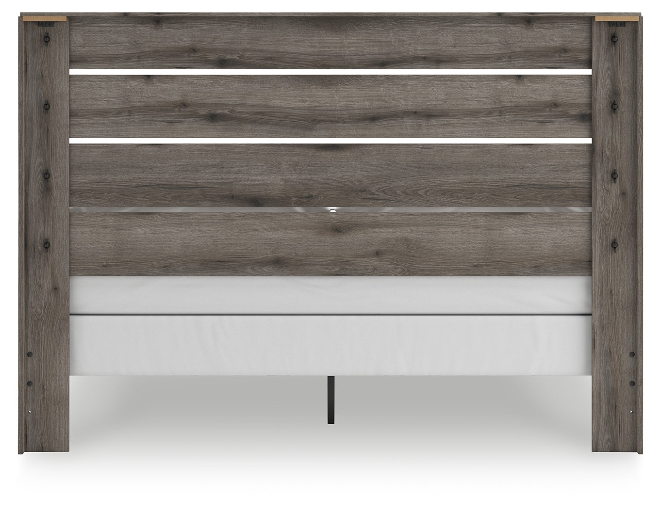Graystorm King Panel Bed with Mirrored Dresser and Chest in Brown Gray from Ashley - Luna Furniture