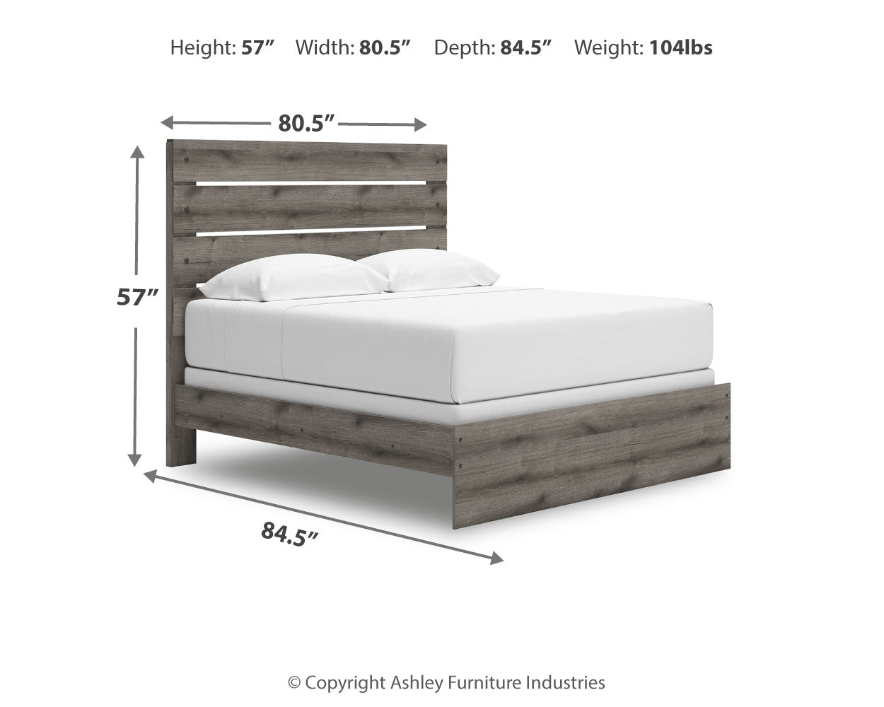 Graystorm King Panel Bed with Mirrored Dresser, Chest and 2 Nightstands in Brown Gray from Ashley - Luna Furniture