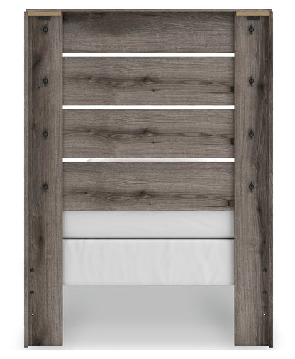 Graystorm Twin Panel Bed with Dresser and Nightstand in Brown Gray from Ashley - Luna Furniture