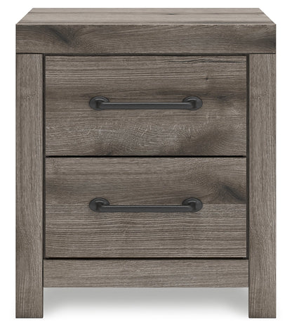 Graystorm Twin Panel Bed with Dresser and Nightstand in Brown Gray from Ashley - Luna Furniture