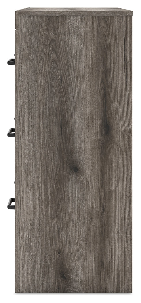 Graystorm Twin Panel Bed with Dresser and Nightstand in Brown Gray from Ashley - Luna Furniture
